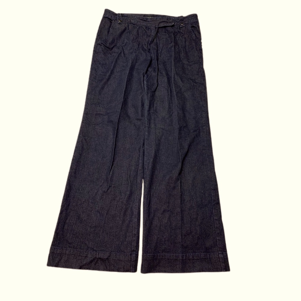 Talbots Dark Wash Dress Denim Trouser 16